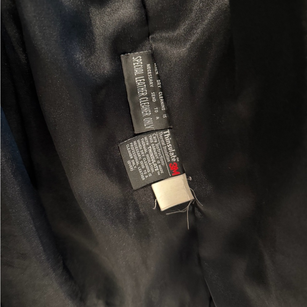 Wilson Black Leather Jacket with Thinsulate - Picture 4 of 7